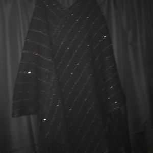 Black Sparkly Poncho!! Never worn! Beautiful!