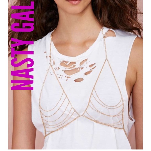 Gold bra body chain SOLD OUT!