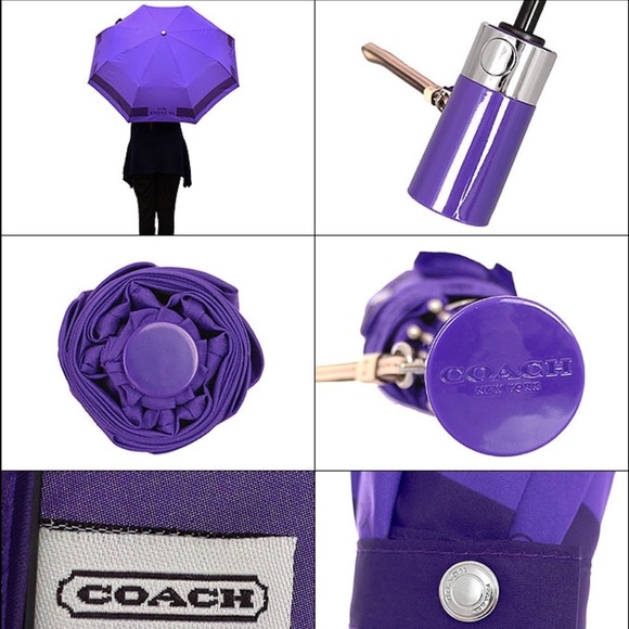 NWT purple Coach umbrella - Picture 2 of 4