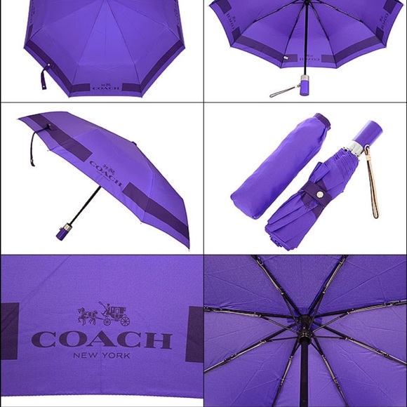 NWT purple Coach umbrella - Picture 3 of 4