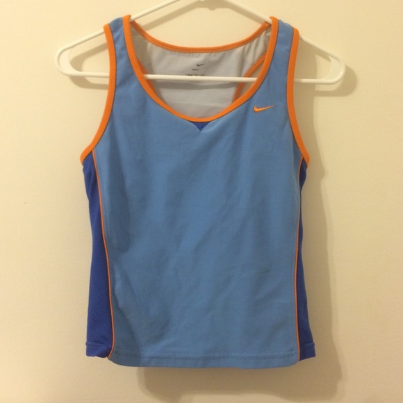 Nike Dri-fit Orange and blue running top