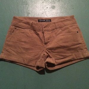 Tan corduroy shorts