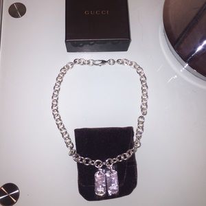 Authentic GUCCI tag necklace