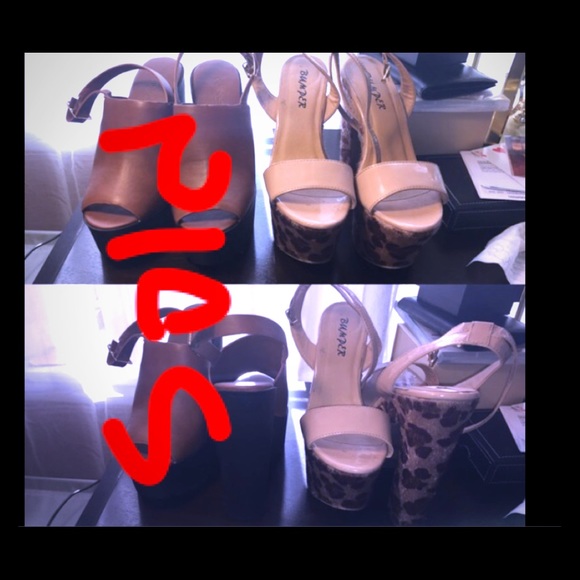 Leopard print platforms