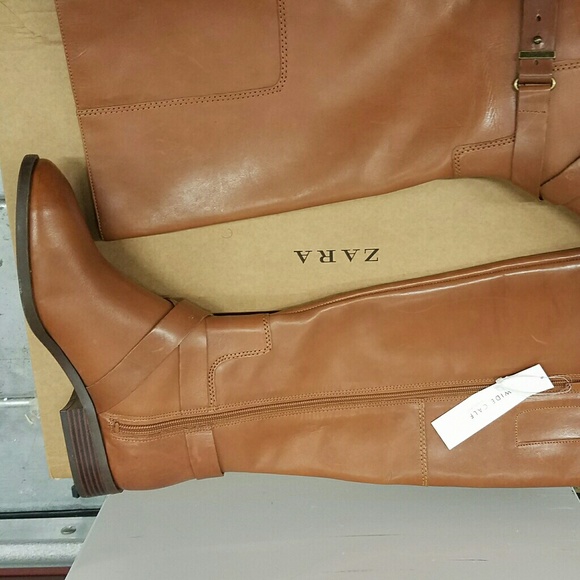 FLATS NINE WEST PREMIUM LEATHER RIDING KNEE BOOTS - Picture 3 of 4