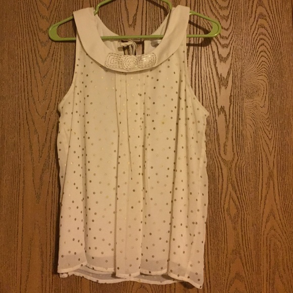 Lauren Conrad polka dotted blouse