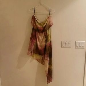 Bebe Asymmetrical multi color dress