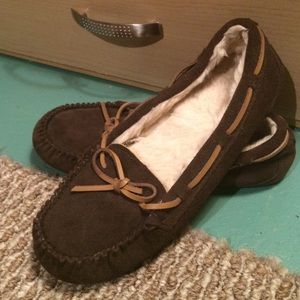 Dark brown moccasins