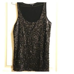 Black sequined tank