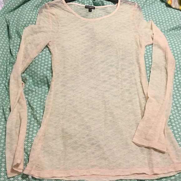 Pink lace top