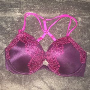 Dark purple push-up bra