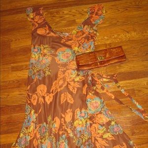 Floral dress -mid calf length