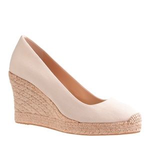 JCREW Beige Seville Espadrille Wedges