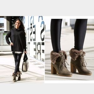 Fur booties Joann by Shoedazzle