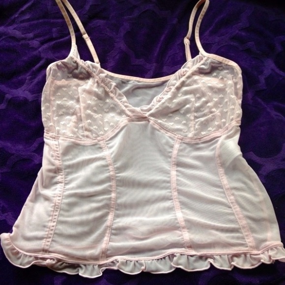 Sheer Light Pink Lingerie Tank