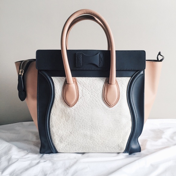 Celine Tri-colour Mini Luggage Bag - Picture 2 of 4