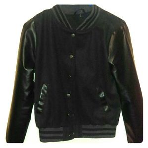 BLACK LETTERMAN JACKET