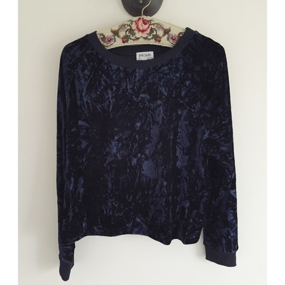 Love Sadie crushed velvet pullover sweater