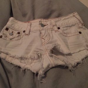 White true religion Joey cut off