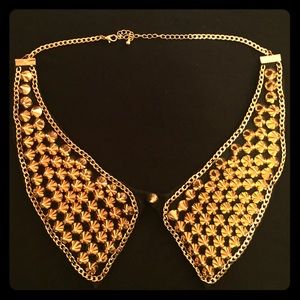 Gold spiked collar necklace