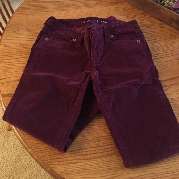 Victoria's Secret purple corduroy pants in size 2!