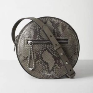 Rag and Bone Python print circle bag