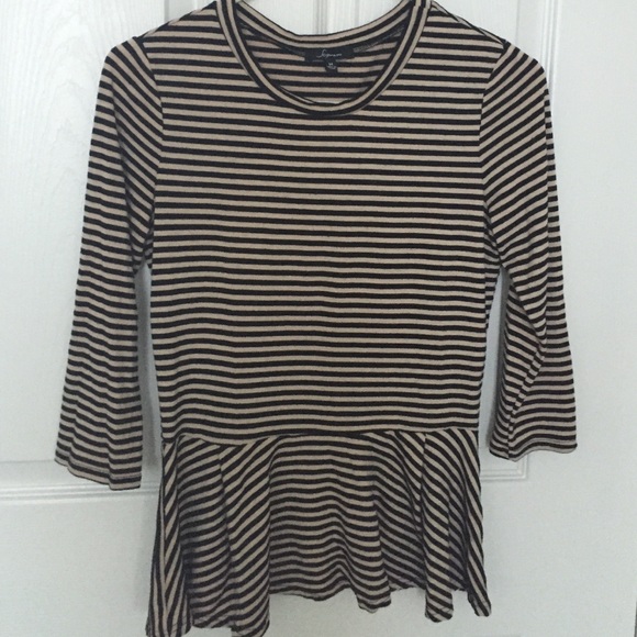 Black and Tan peplum top