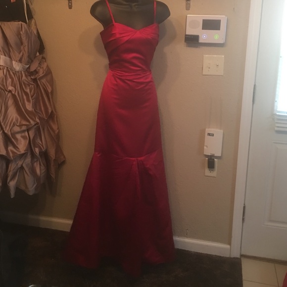 Red evening gown