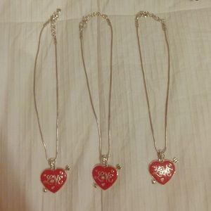 Reversible love heart necklace