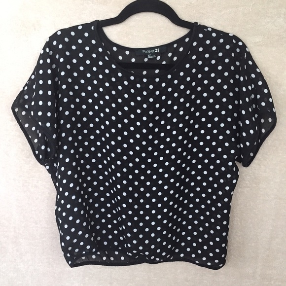 ⚫️ Sheer Polka Dot Top ⚪️