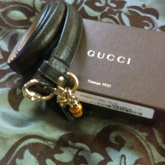 Black Guccissima belt 36