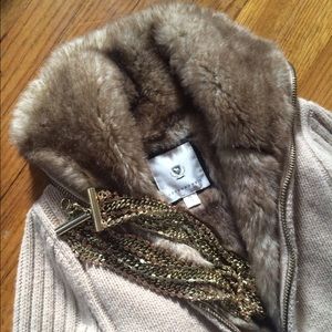 Abercrombie Faux Fur Zip Up sweater