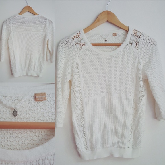 Anthropologie Sweaters - NWOT Anthropologie Ivory Etienne Pullover Sweater