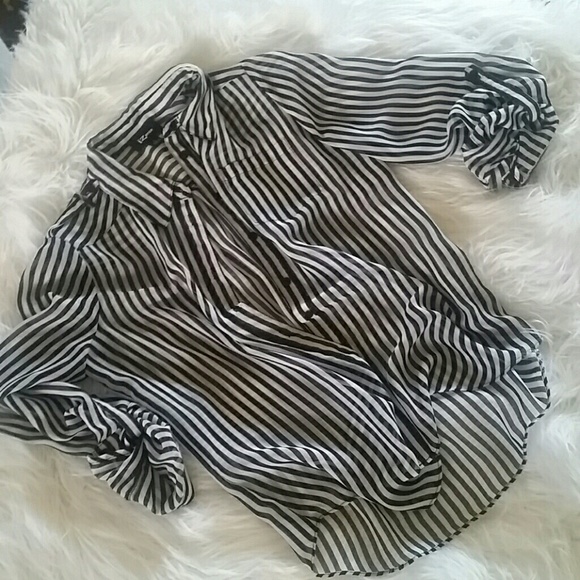 Black and White striped blouse
