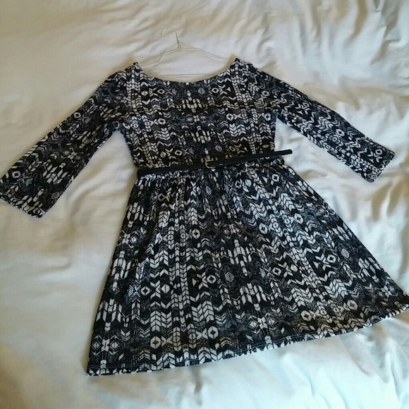 Lily Rose Ivory and Bkack Dress