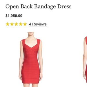 Small Herve Leger Open Back Bandage Dress