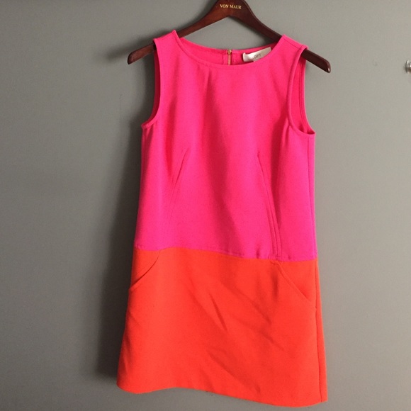 Ann Taylor Loft color block shift dress