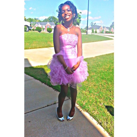 Lavender Strapless Dress