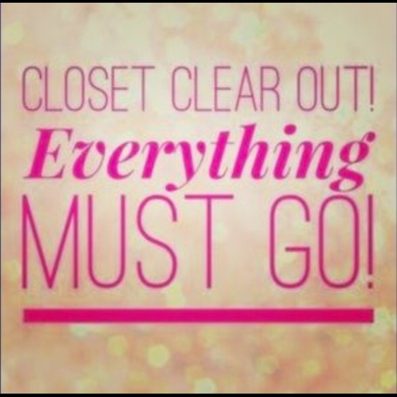 CLOSET CLEAROUT: will accept reasonable offers.