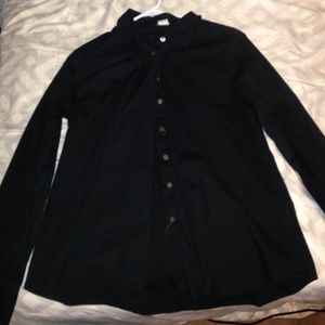 Jcrew Black long-sleeve button down- Large