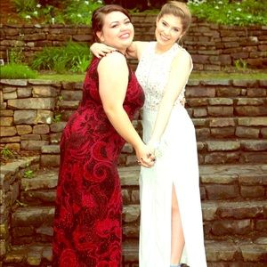 Red sparkly formal dress