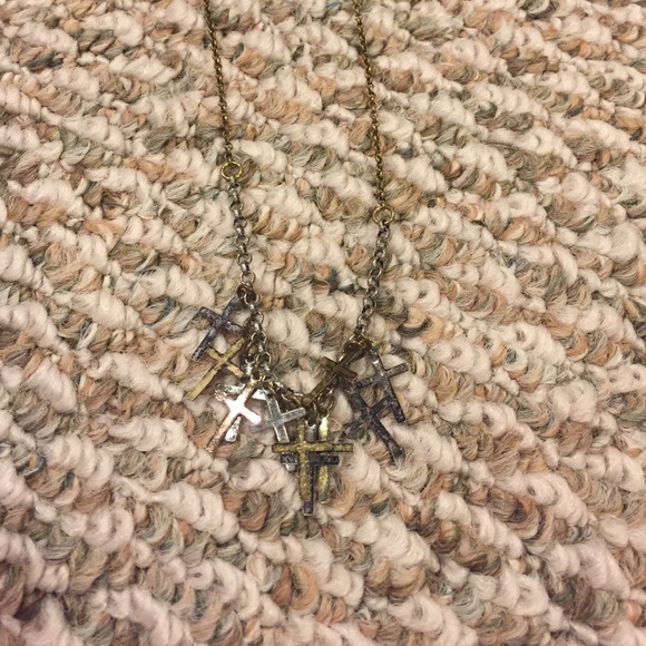 Cross Black Necklace