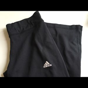 Adidas black capri style stretchy jogging pants