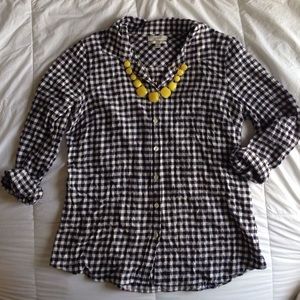 J.crew gingham button up