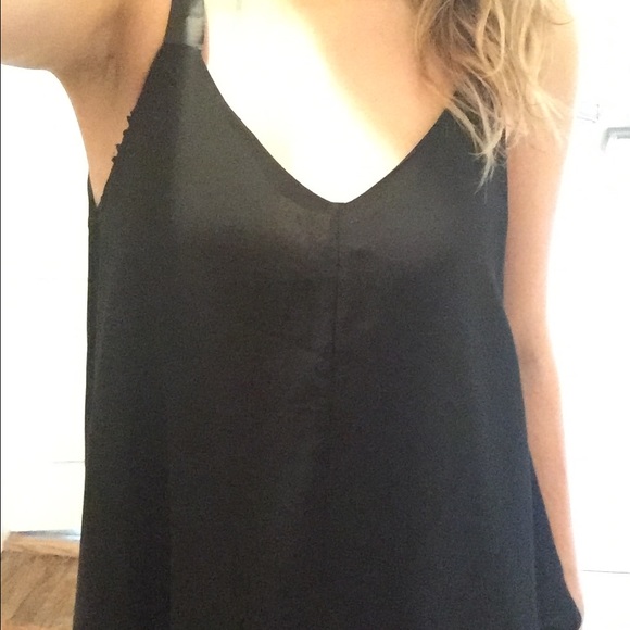 Black flowy tank top