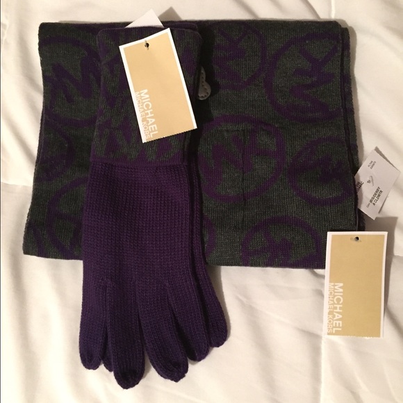 Michael Kors brand new scarf and gloves set