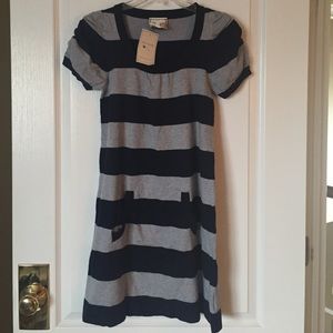 Pink Rose navy/grey dress