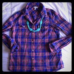 J. crew plaid top