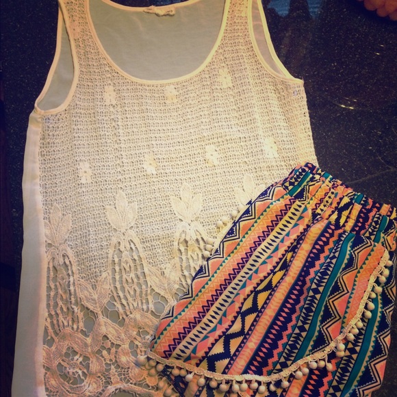 Tank and Pom Pom Shorts