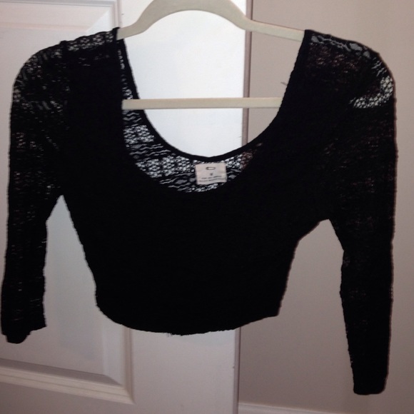 Black lace urban outfitters crop. Fits like a sm